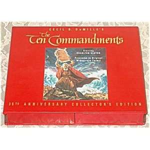 VHS Cecil B. DeMilles The Ten Commandments 35th Anniversary Collector 