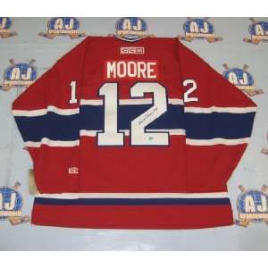  DICKIE MOORE Montreal Canadiens SIGNED Hockey JERSEY 