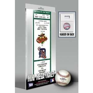 Eddie Murray 500 Home Run Mini Mega Ticket   Baltimore Orioles
