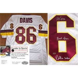 Fred Davis Autographed/Hand Signed Jersey   Washington Redskins