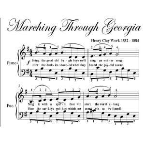   Through Georgia Big Note Piano Sheet Music Henry Clay Work Books