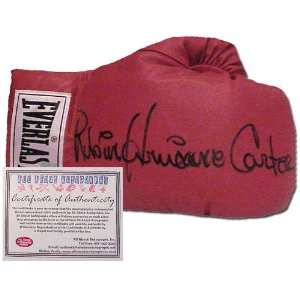 Rubin Hurricane Carter Hand Signed Autographed Everlast Boxing Glove 