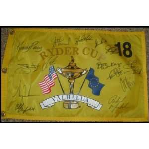  2008 Ryder Cup Team USA Winners Signed Flag Everything 