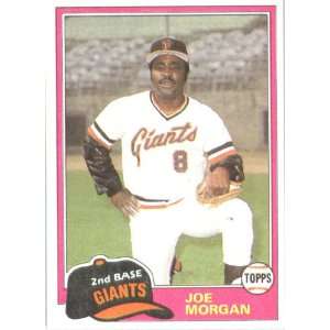  1981 Topps # 807 Joe Morgan San Francisco Giants Baseball 