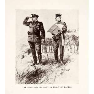  1913 Print King Ferdinand Bulgaria Staff Uniform Kadikoi 