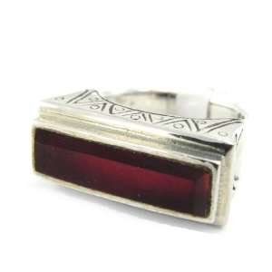  Ring silver Thai Spirit red.   Taille 52 Jewelry