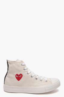 Play Comme Des Garçons Converse High Red Heart Sneakers for women 