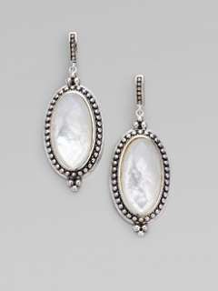 Jude Frances   Sterling Silver Oval Earrings/Mother Of Pearl