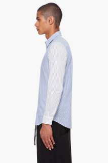 Robert Geller Striped Combo Sleeve Shirt for men  