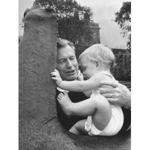 New York Governor Nelson Rockefeller with His 15 Month Old Son Nelson 