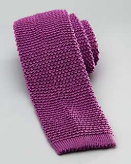 N1U3L Charvet Knit Silk Tie, Light Purple