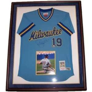 Robin Yount Autographed Framed 1982 Mitchell & Ness Milwaukee Brewers 