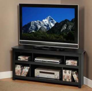 Corner Flat Panel Plasma / LCD TV Stand Console   Black  