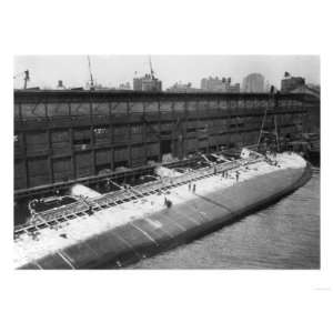 Ocean Liner SS St. Paul on Her Side in the North River NYC Photo   New 