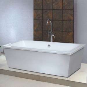 Acrylic Dual Rectangular Pedestal Style Bathtub BathTub  
