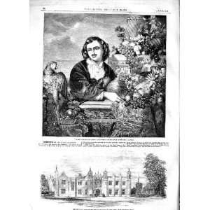   1854 Hengrave Hall Suffolk Thomas Gage Fruit Man Print