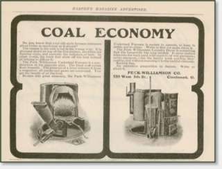 1902 Peck Williamson coal economy furnaces AD  