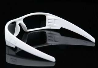 Authentic OAKLEY GASCAN POLISHED WHITE BLACK Sunglasses 03 474  