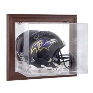  Baltimore Ravens Brown Framed Wall Mounted Logo Helmet 