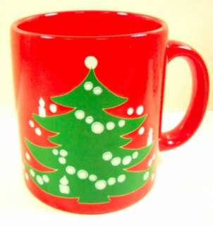 Waechtersbach W. Germany Red Christmas Tree Holiday Mug  
