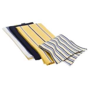   Cabana Stripe Snapdragon Dishtowel And Dishcloth Set