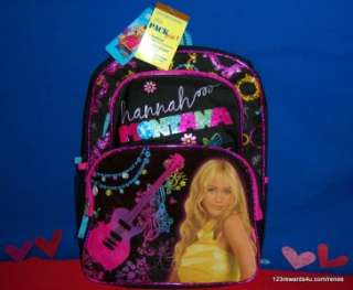 Disney Hannah Montana Backpack, NWT 16 Full Size NEW  