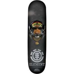  Element Team Tiger Featherlight Skateboard Deck   7.75 in 