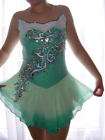 Ice figure Skating Twirling dress Dance costume Tap Leotard Made To 