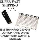 BRAND NEW IBM THINKPAD G40 G41 LAPTOP HARD DRIVE CADDY ,COVER & SCREWS