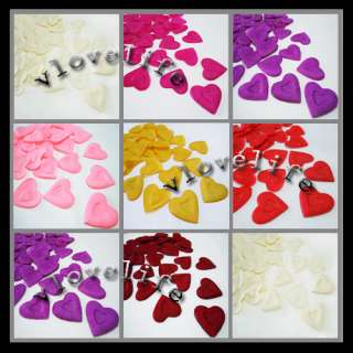 1000PCS Burgundy Heart Design Silk Rose Petals Wedding  