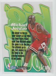   97 Skybox Z Force BIG MEN ON COURT Michael Jordan #4 1240 RARE  