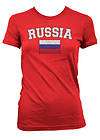 russia soccer flag junior girls t shirt football tee expedited