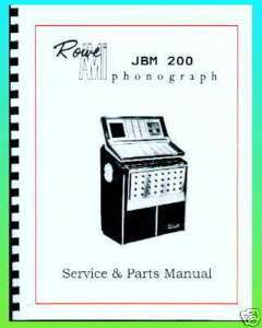 Rowe AMI JBM Jukebox Service & Parts Manual  
