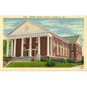   Postcard Central Baptist Church Gainesville Georgia 