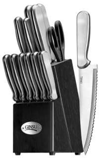   Stainless Steel Knife Block Set with Black Block 079061048276  