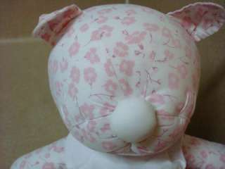 Baby Pratesi Bear Toy Made In Italy Pink Floral Cloth with Polyester 