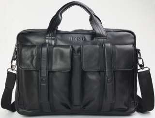 Nappa Leather Mens Briefcase Laptop Bags Messenger Tote  