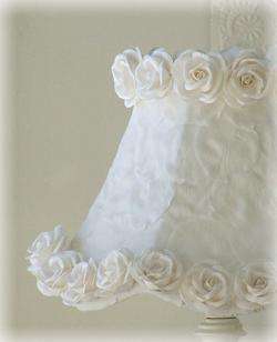 Lamp Shade ~White petals & Roses~ Shabby Cottage Chic  