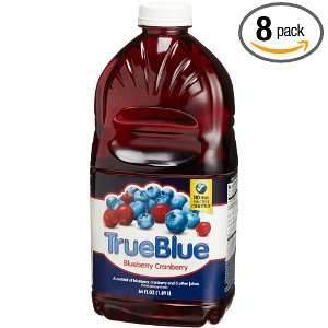 True Blue Blueberry Cranberry Cocktail, 64 Ounce Bottles (Pack of 8)