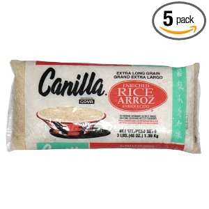 Goya Canilla Long Grain Rice, 3 pounds (Pack of5)  Grocery 