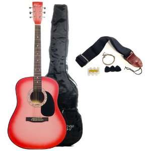  41 Pink Acoustic Guitar Combo with FREE Guitar stand and 