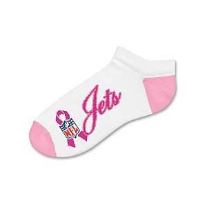 For Bare Feet New York Jets Womens Breast Cancer Awareness Socks 