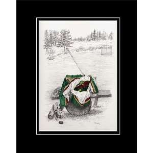  Hockey Art Minnesota Wild After Shiny Color Matted Print 
