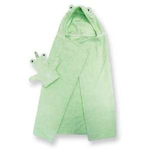  Green Frog Hooded Cotton Terry Bath Towel Jewelry