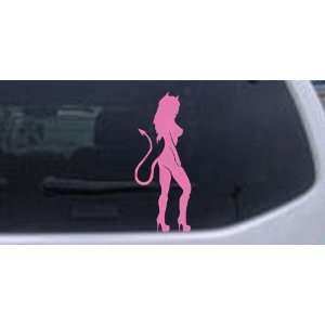 Sexy Evil Girl Car Window Wall Laptop Decal Sticker    Pink 2.5in X 