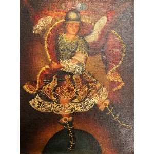   Saint Michael Cuzco Oil Painting San Miguel Arch Angel: Home & Kitchen