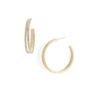  Nadri Split Inside Out Hoop Earrings ( Exclusive 