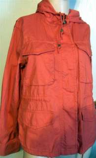 MICHAEL KORS Unlined Orange Hoddie Jacket Sz P/M  