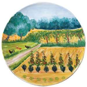  Vietri Landscape Wall Plates Round Rooster Wall Plate 16 
