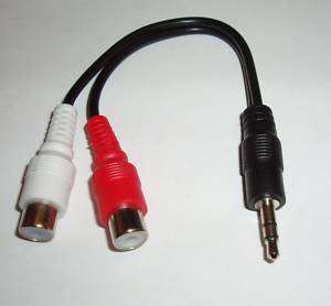 5mm 1/8 Stereo Male Mini Plug to 2 Female RCA Cable  